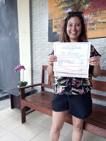 Reeva Bali Spa School Student